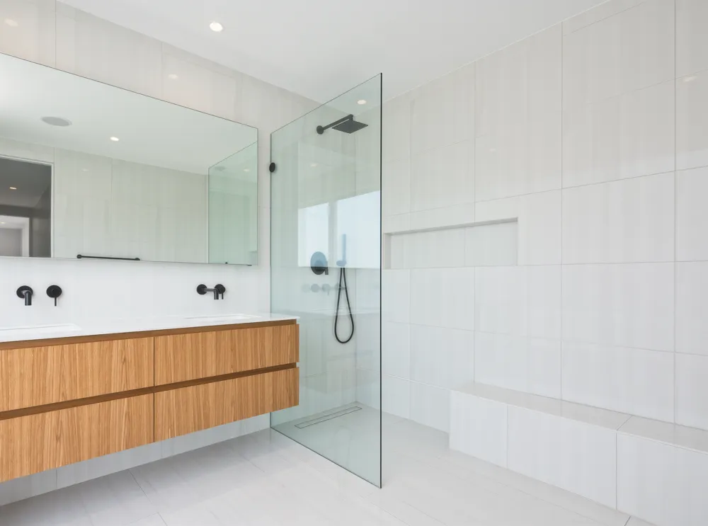 A renovated modern bathroom