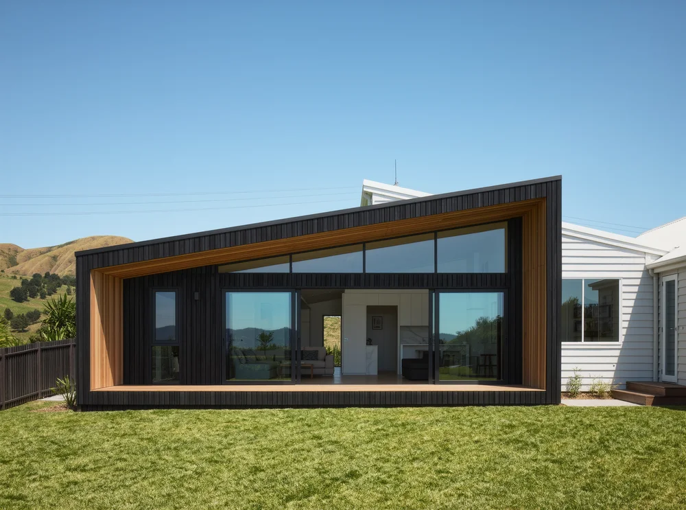 A new extension joined onto a family home