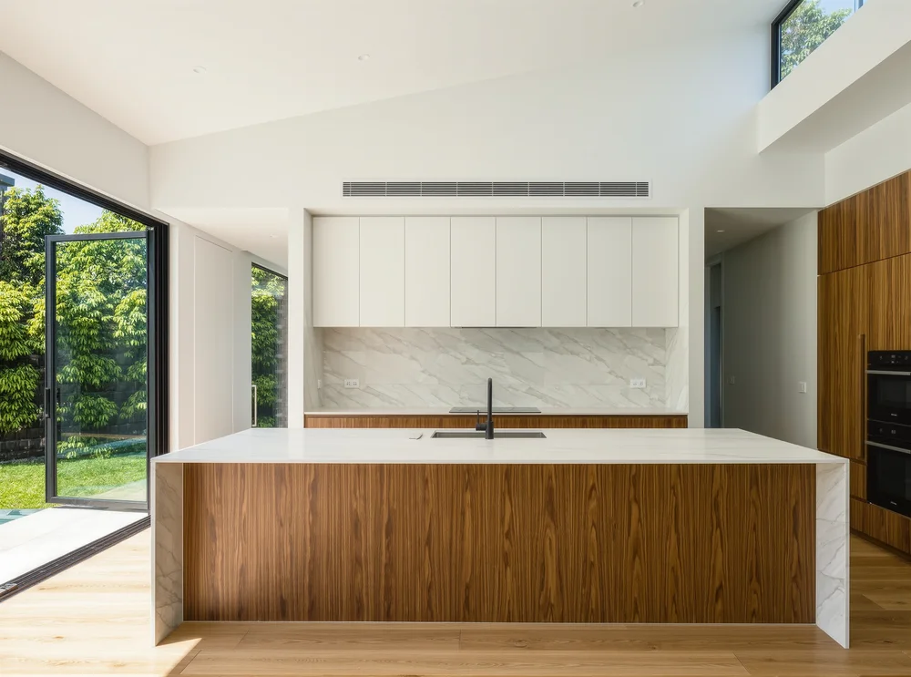 A renovated modern kitchen